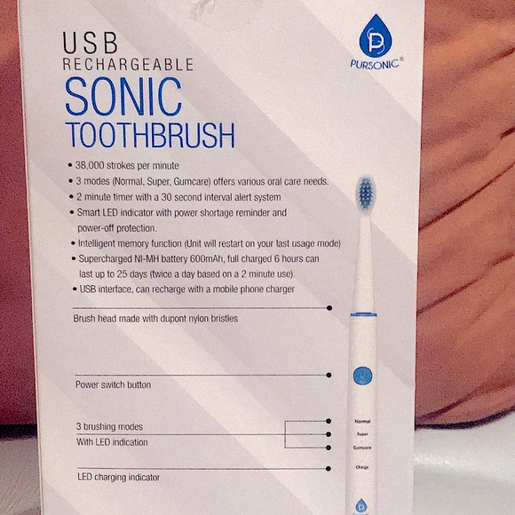 Pursonic Rechargeable USB toothbrush - Picture 3 of 5